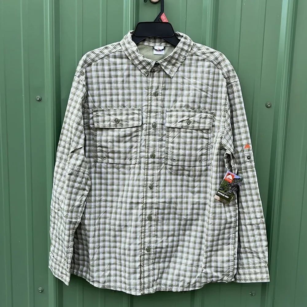 Men's Upstream Outdoor Shirt with Long Sleeves, UPF 50+, Size M